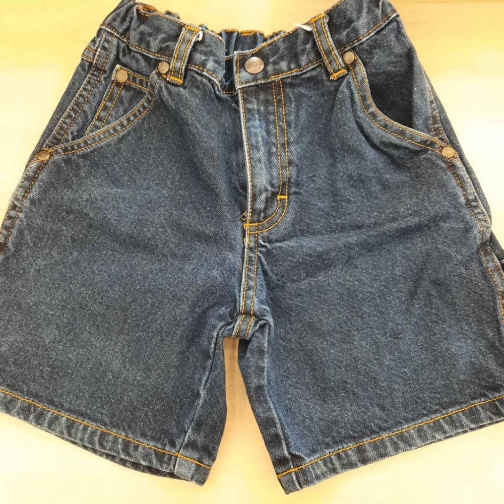 LIKE NEW!!! Boy's Blue Denim Carpenter Shorts (4T)